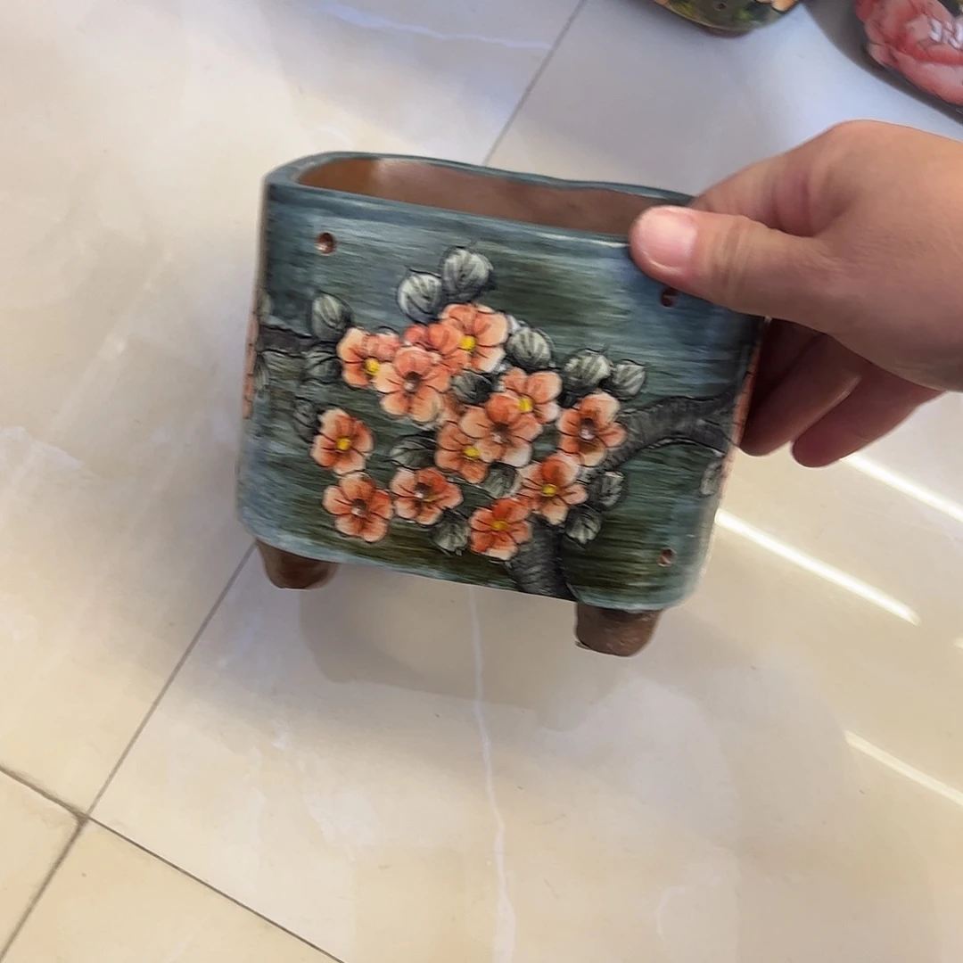 景德镇炫彩手绘口12*12高11.5