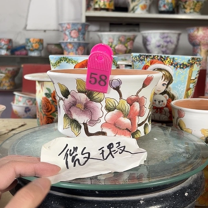 景德镇手绘花盆性价比超高