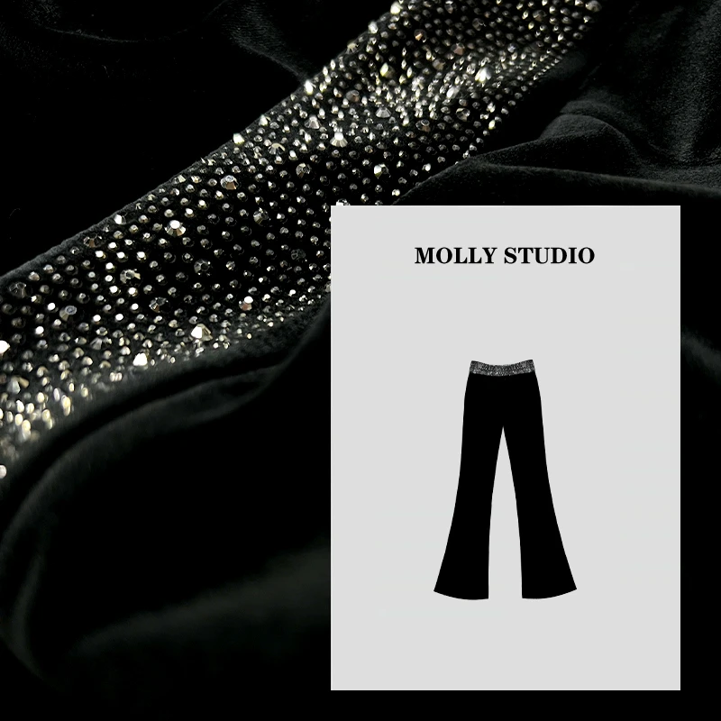 【质感表达】Molly设计感轻奢2025新款百搭显瘦高腰 裤子 M2025737