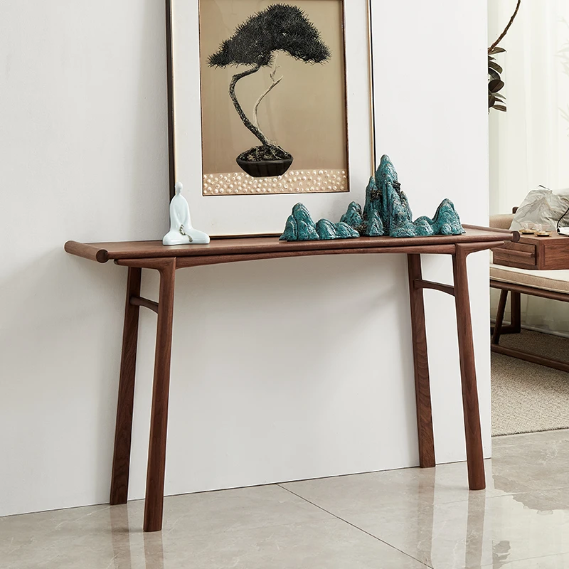 北美黑胡桃木新中式玄关