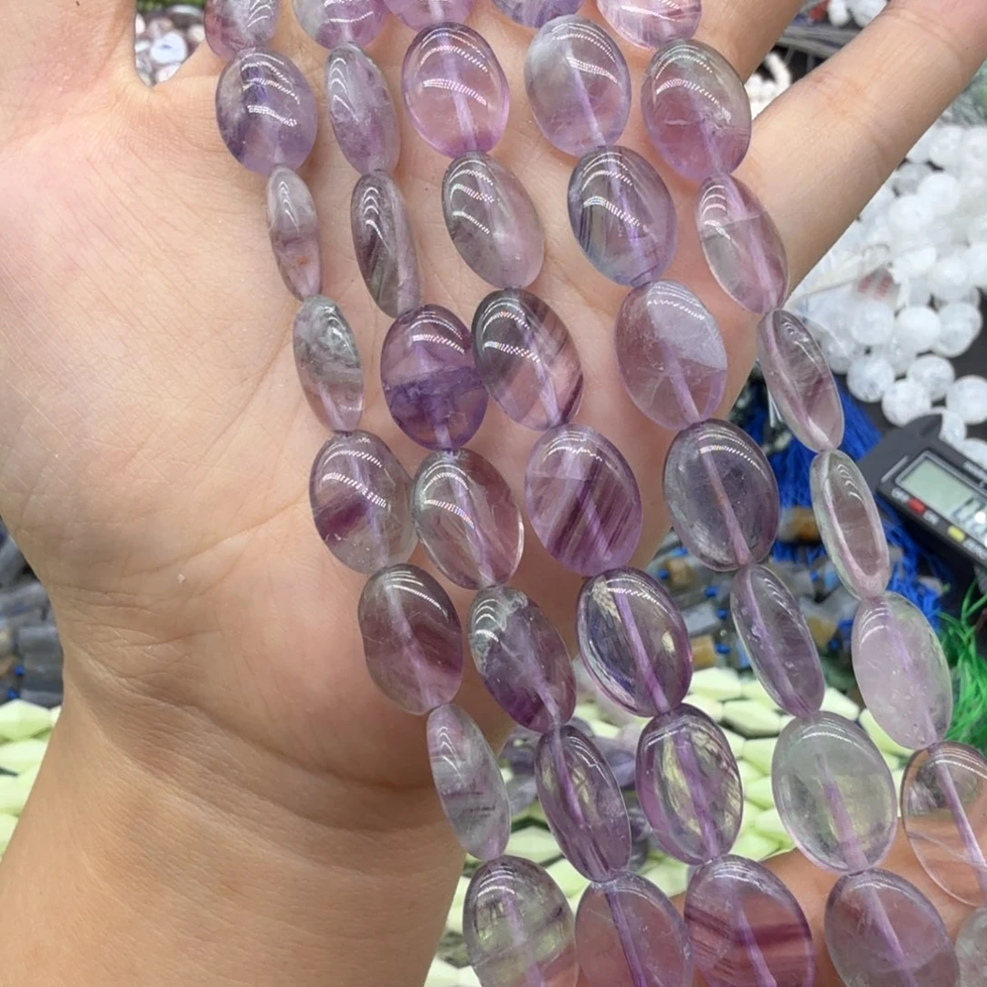 水晶珠宝半成品未镶嵌卡9×13彩萤蛋型一条