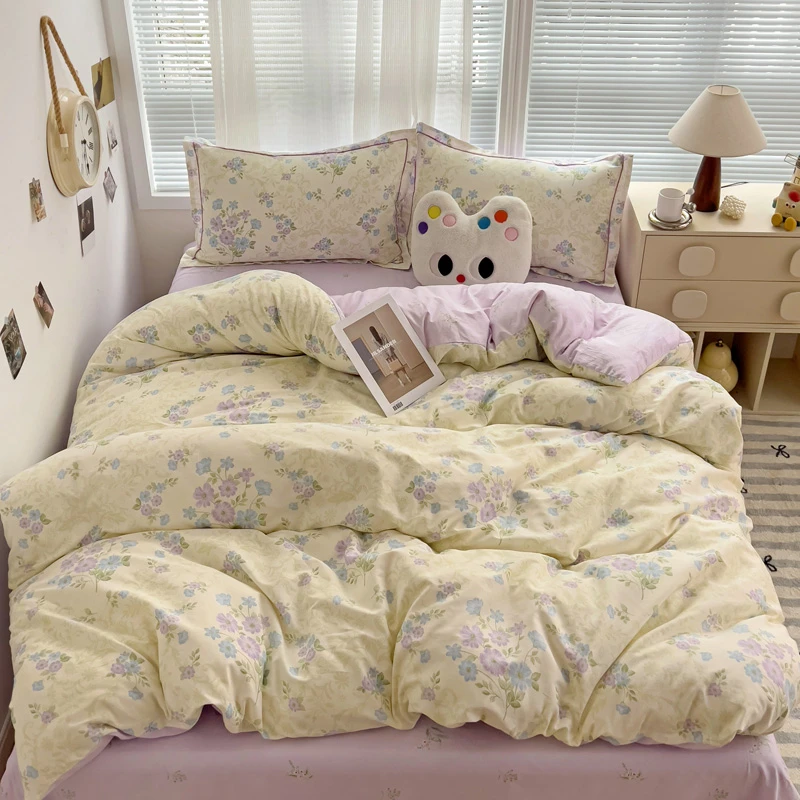 女子一字绣四件套-甜心猫咪