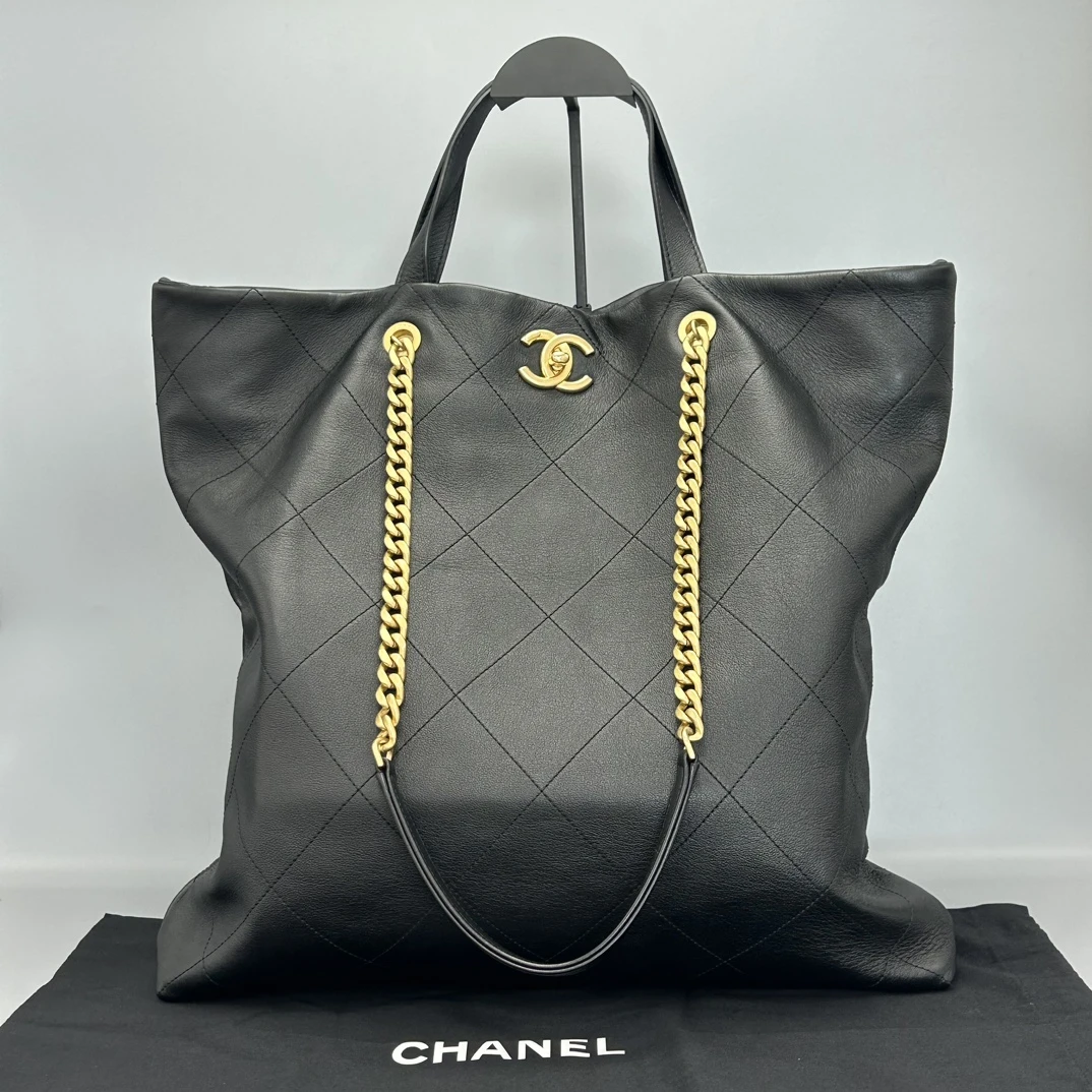 95新 Chanel/香奈儿 22P春夏系列菱格纹牛皮手提单肩斜挎包 72196