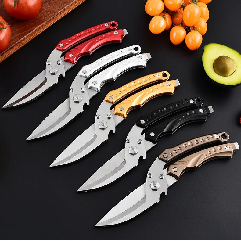 新款鸡骨剪全钢厨房强力剪加厚不锈钢多功能剪鹅鱼食物刀剪二合一