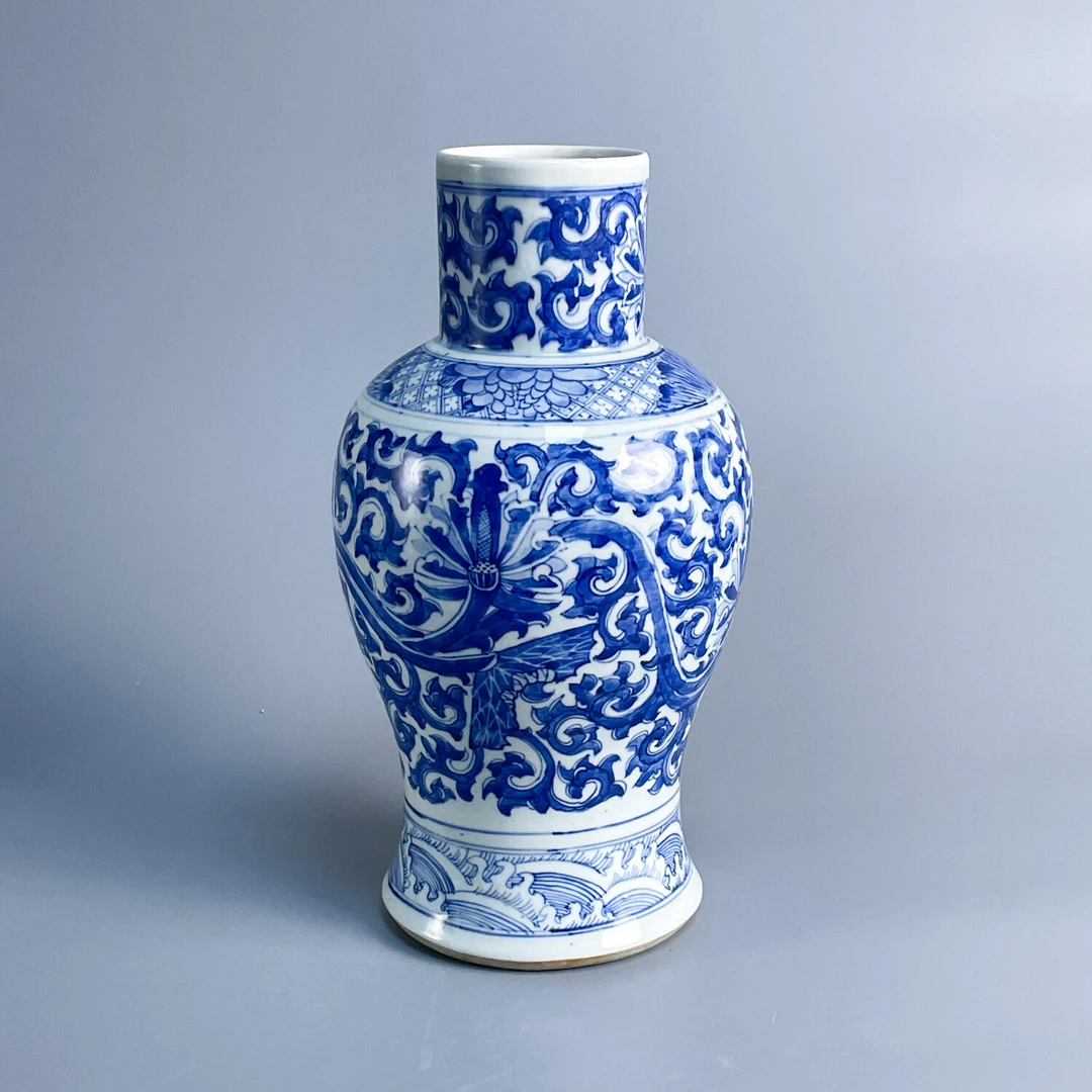 M25KL003136 - 清光绪青花缠枝花卉纹瓶