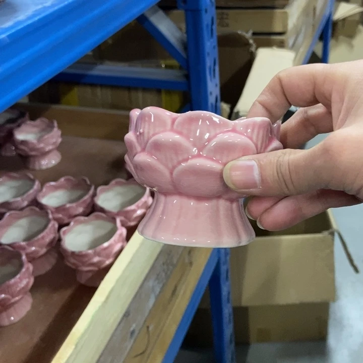 陶瓷花盆单场满9.9发8*7粉