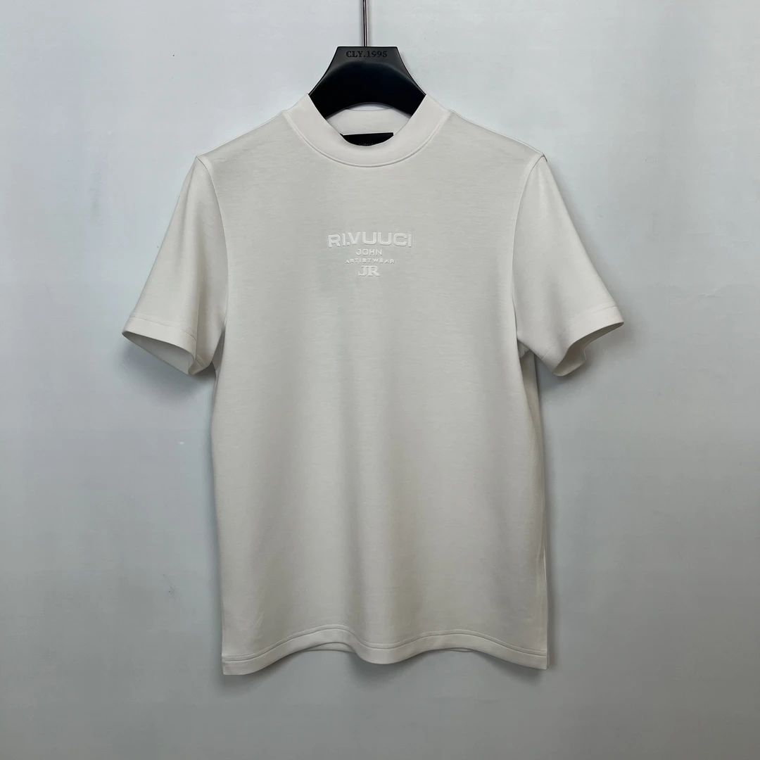 RI.VUUCI简约时尚白色中领T恤JR2531YT004 02