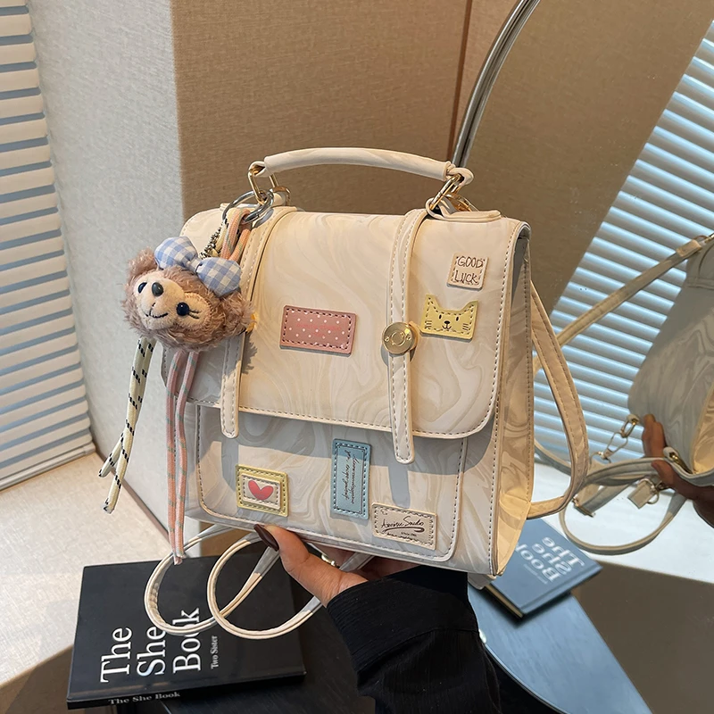 艾米兔女包爆款2025新款流行背包气质百搭双肩包手提斜挎通勤潮包