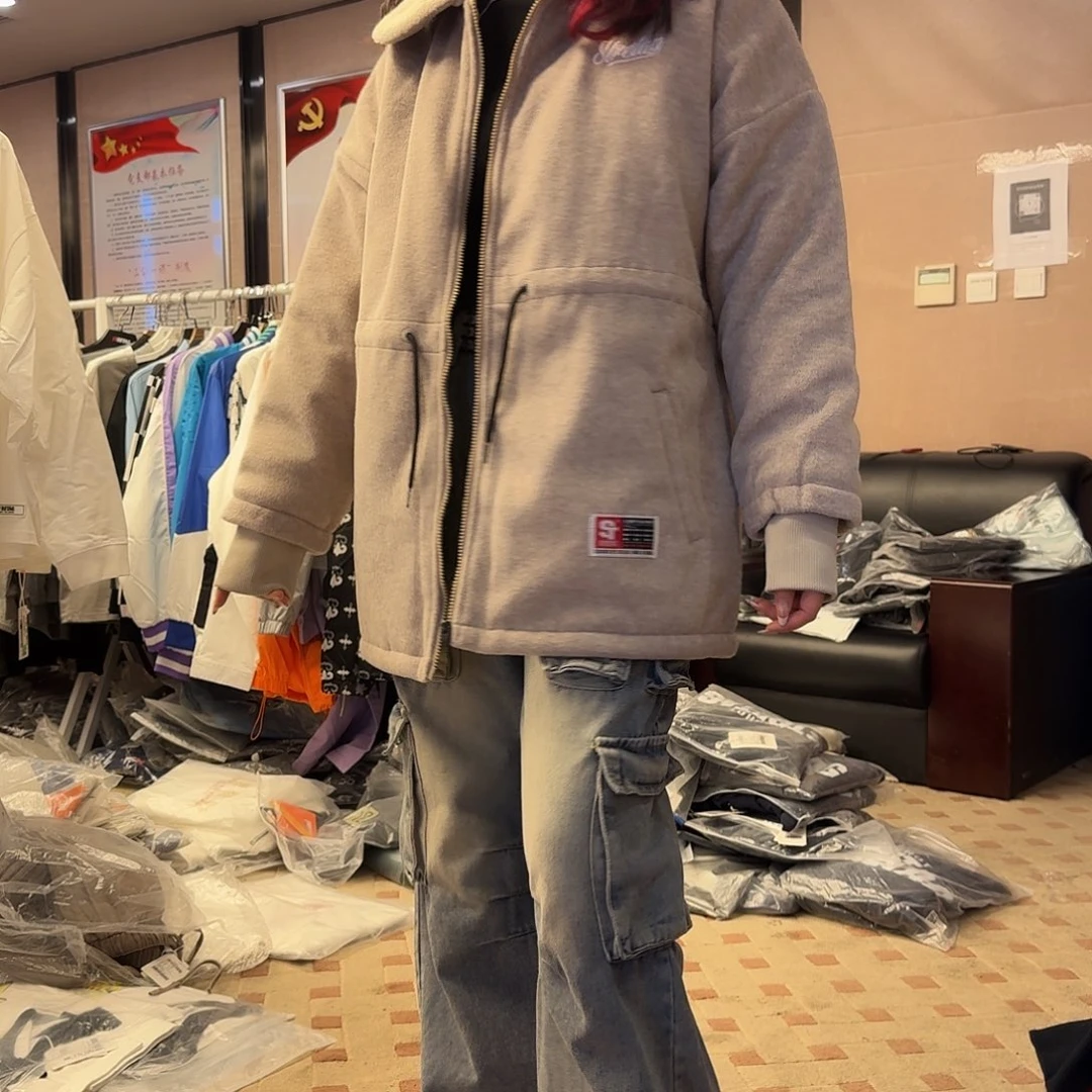 米色棉服XXL码 150-1