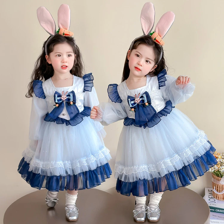 女童连衣裙春秋款2025新款衣服洋气儿童可爱小女孩洛丽塔公主裙子