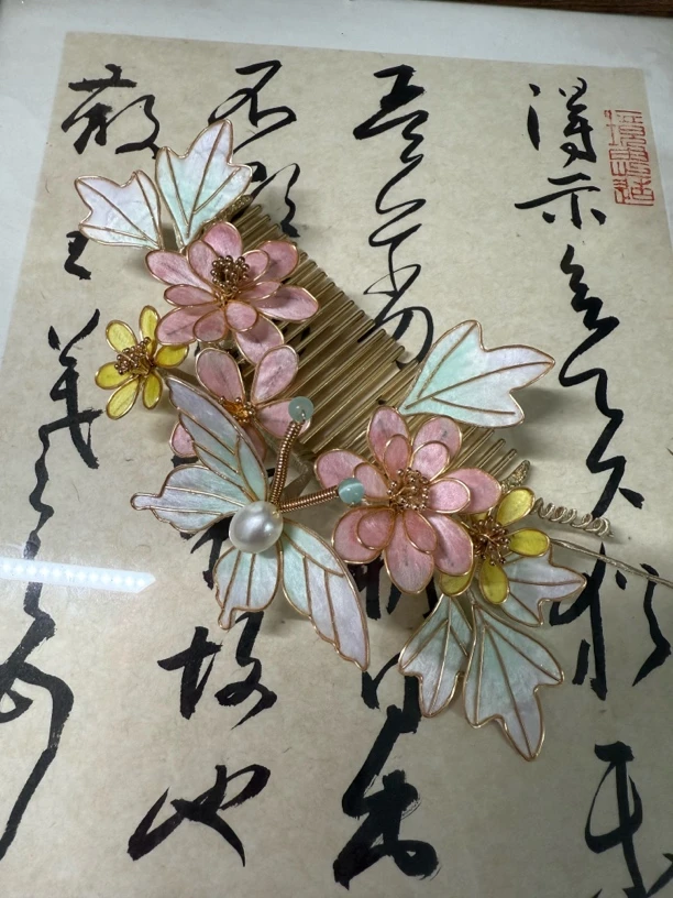 江南浔绒花 默认半月梳 改主体找客服