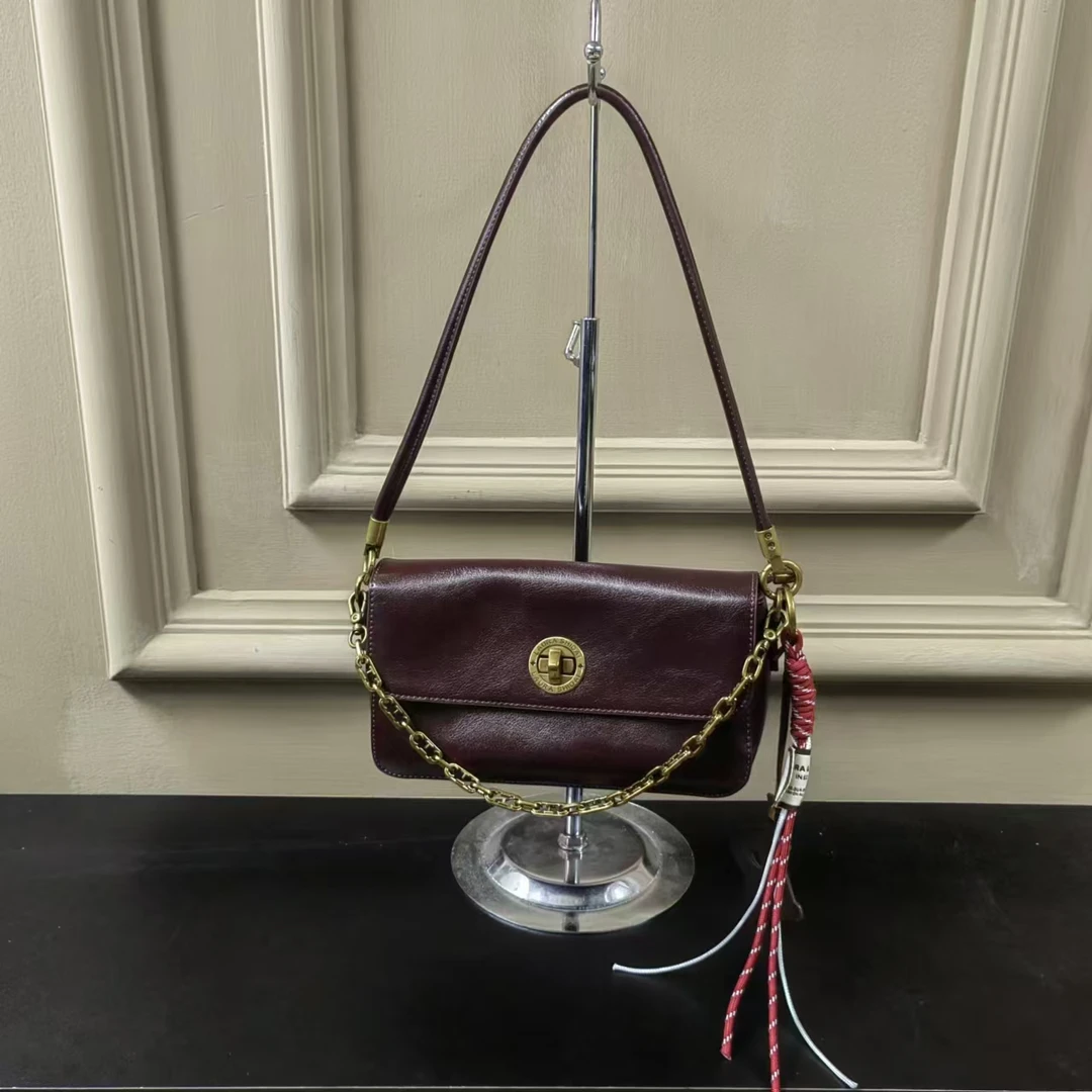 【芝麻集】SD-5020-美式话梅休闲百搭女士小众简约单肩女包