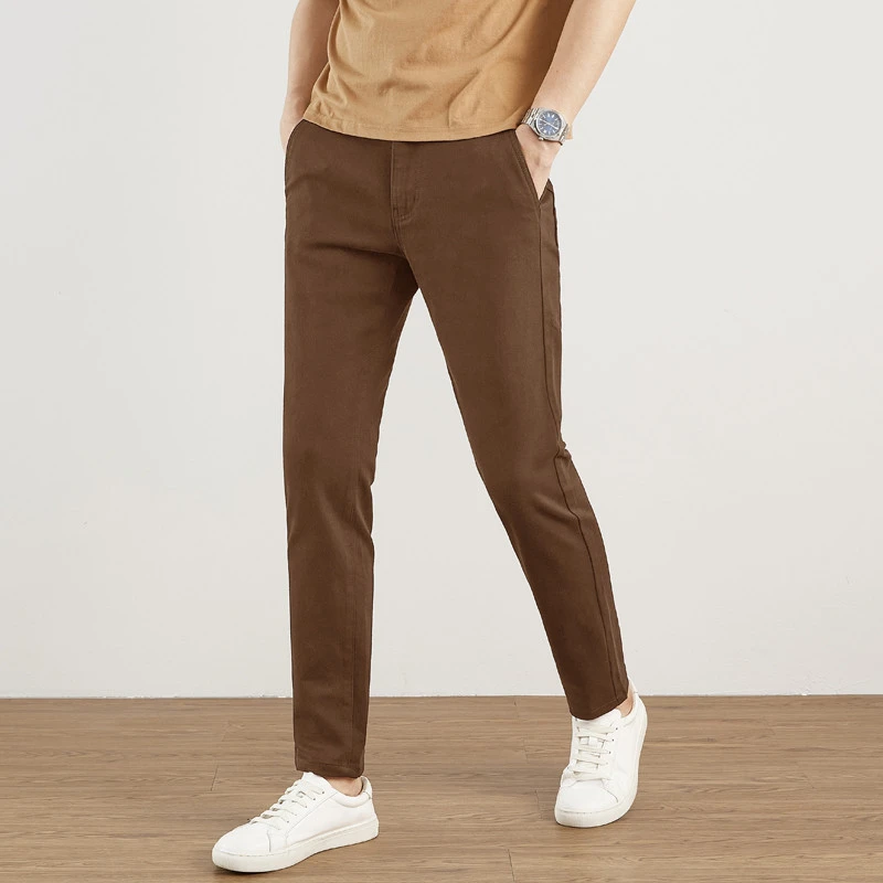 秋季新款牛仔裤男长裤修身小脚弹力百搭水洗高端天丝棉锥形休闲裤