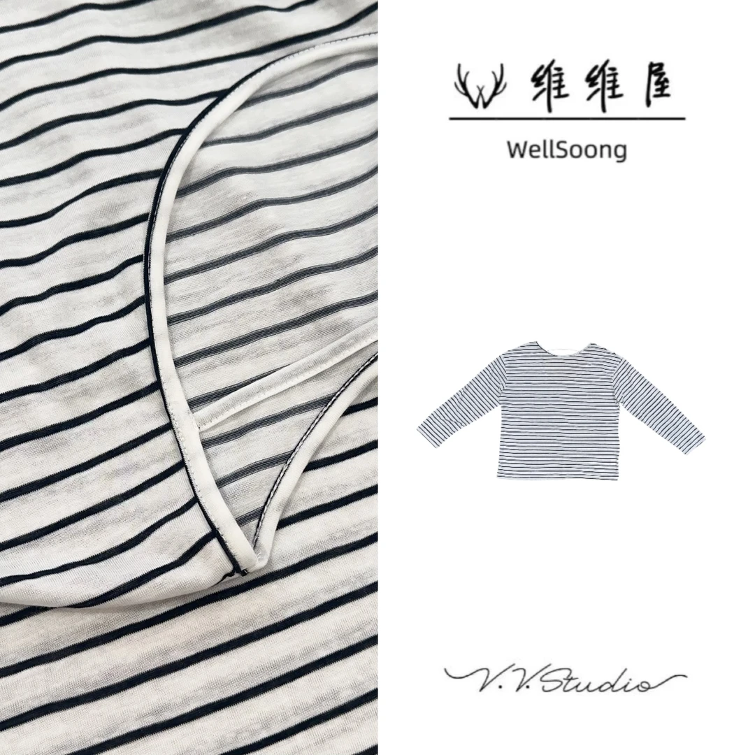 WellSoong•NO退NO换【竹节细条纹T恤】