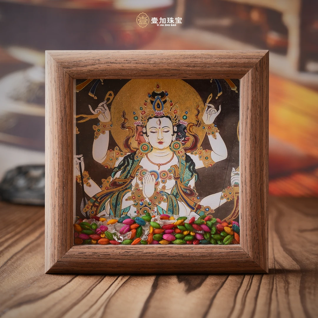 壹加安琪 | 唐卡摩利支天摆台多样性发货发其一