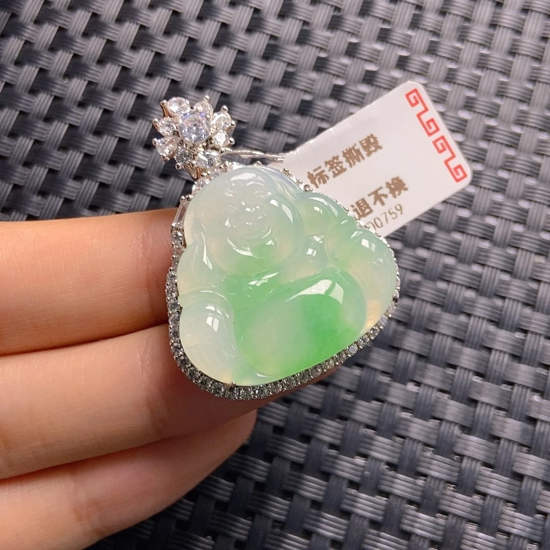 翡翠银S925镶嵌颈饰