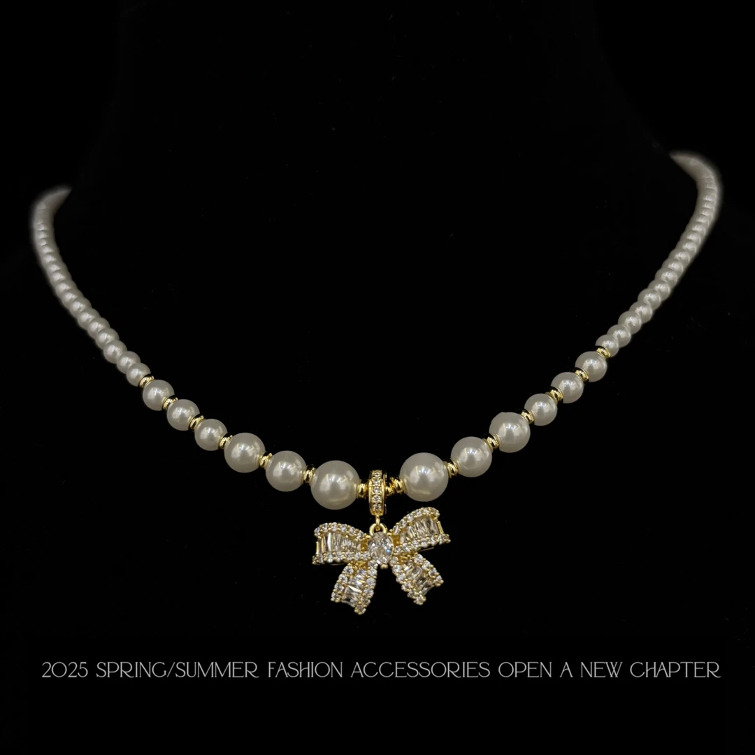 铜合金项链 镀K金 2025款C2614【结缘珠光】BOBAOLI 项链