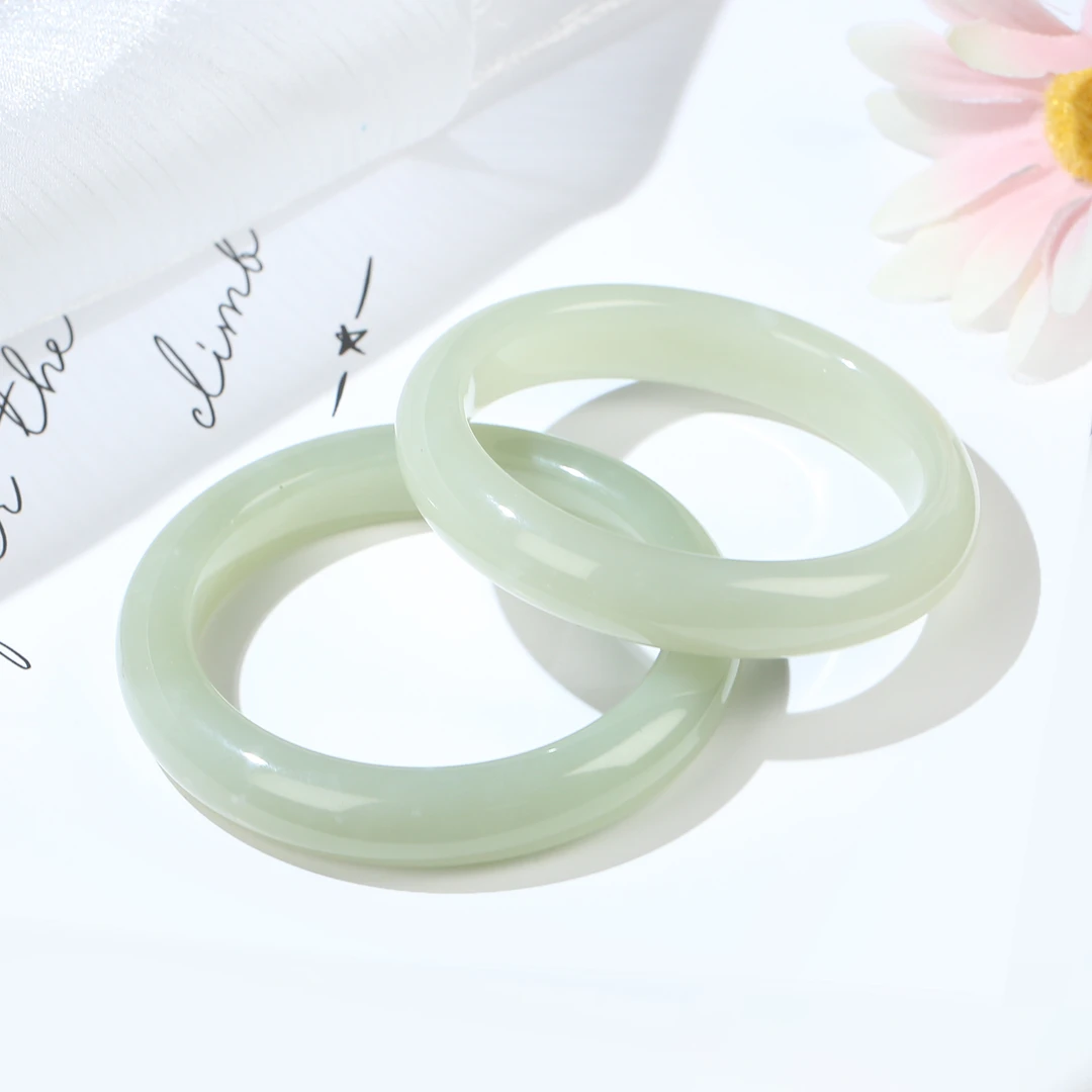 【麦子家族618大促】天然和田玉手镯玉镯子微棉多样性发1 SZ185-