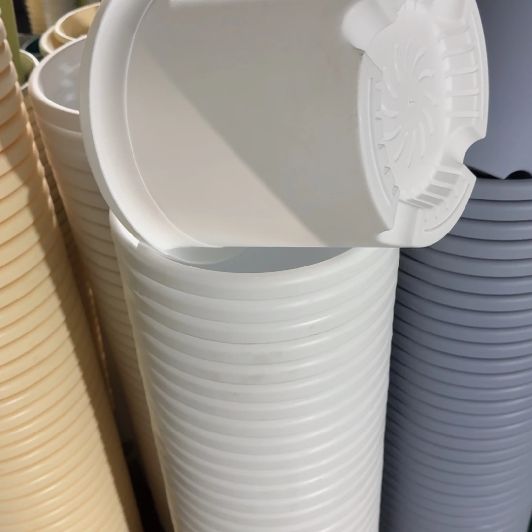 四季5号5个盆5个托白色口径29高25