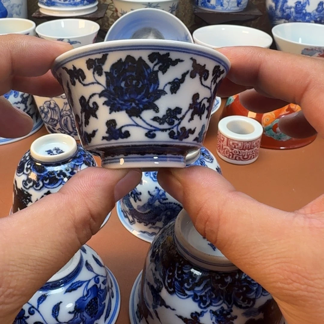 e***g陶杯子景德镇全手工手绘陶瓷