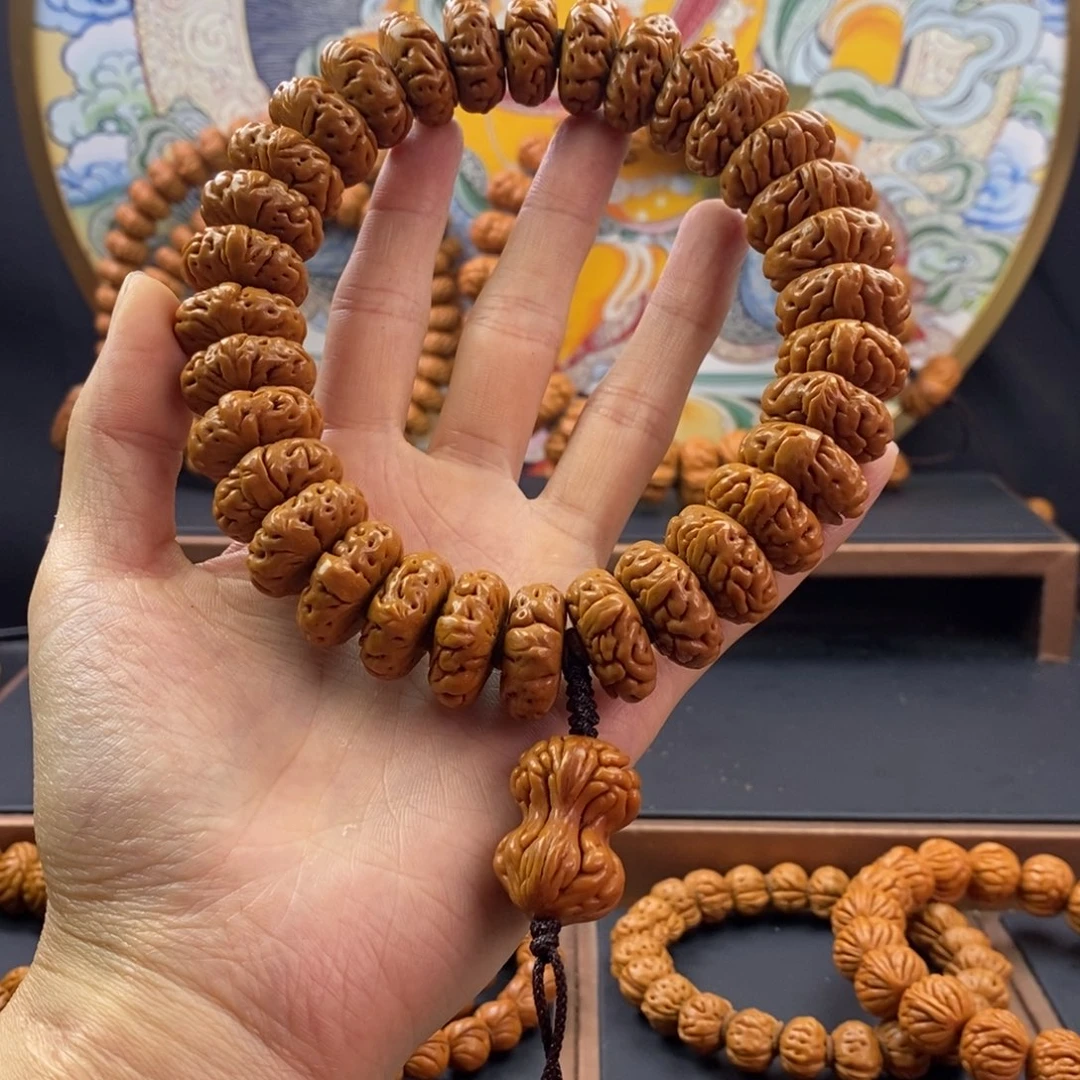 桃核手串龙纹桃核大肠