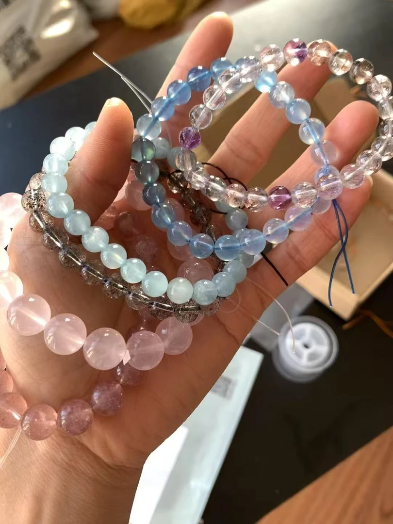 非金属仿水晶手链 天然手工饰品手链
