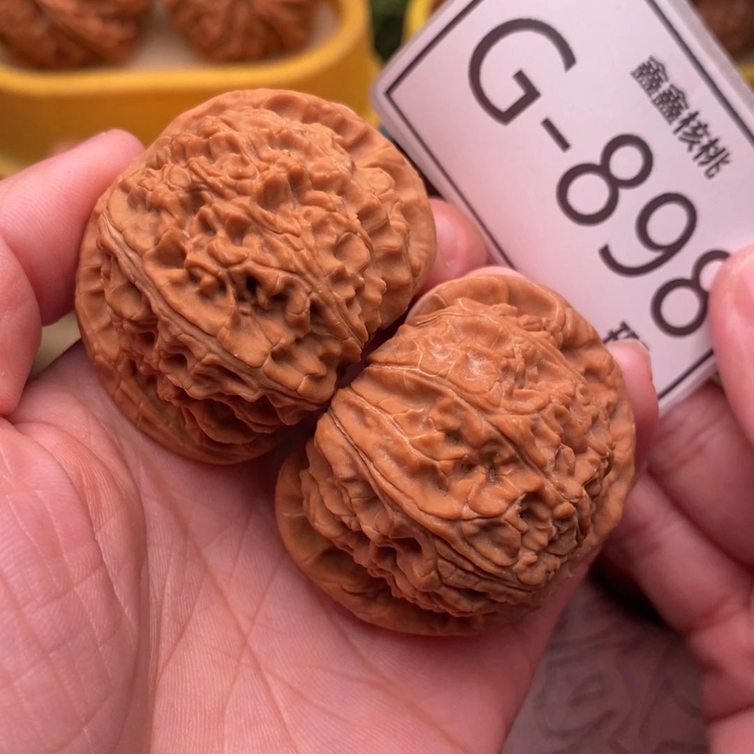 把件文玩核桃球白44