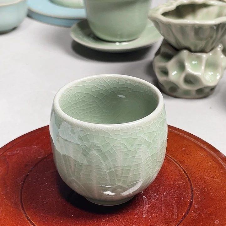 原产地原矿釉莲花龙蛋杯