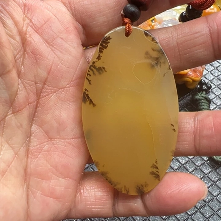 石英质玉（黄龙玉）颈饰未镶嵌