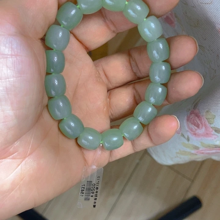和田玉（青玉）手链未镶嵌左****苍