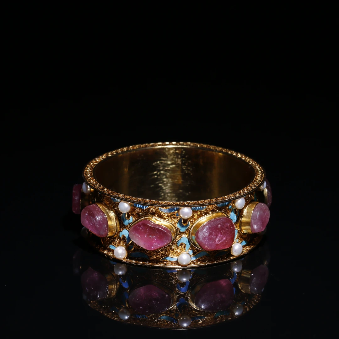 碧玺手镯一对/宫廷密宝禄/北京益州文物商店