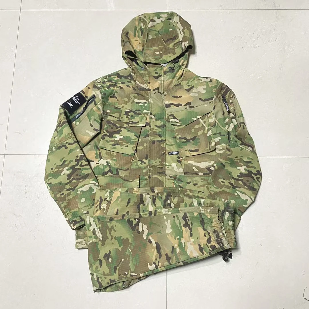 马春秋网格弹力迷彩户外运动战术男女同款多处打结加固超大口袋