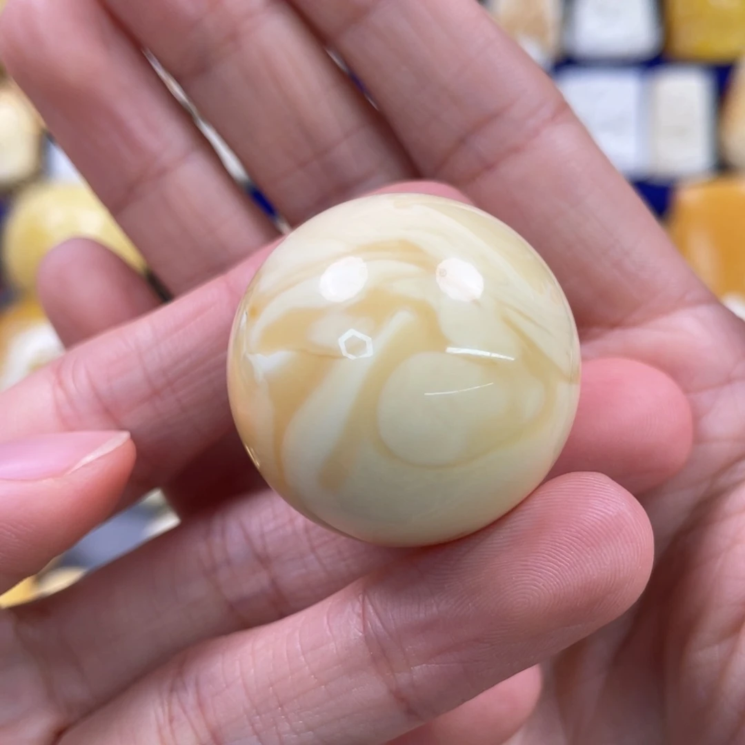 蜜蜡裸石未镶嵌琥珀蜜蜡珠子卡30mm