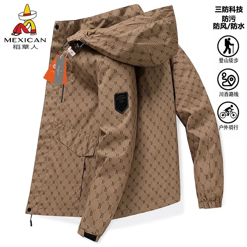 稻草人情侣夹克男女2025年春款时尚潮流休闲户外登山外套