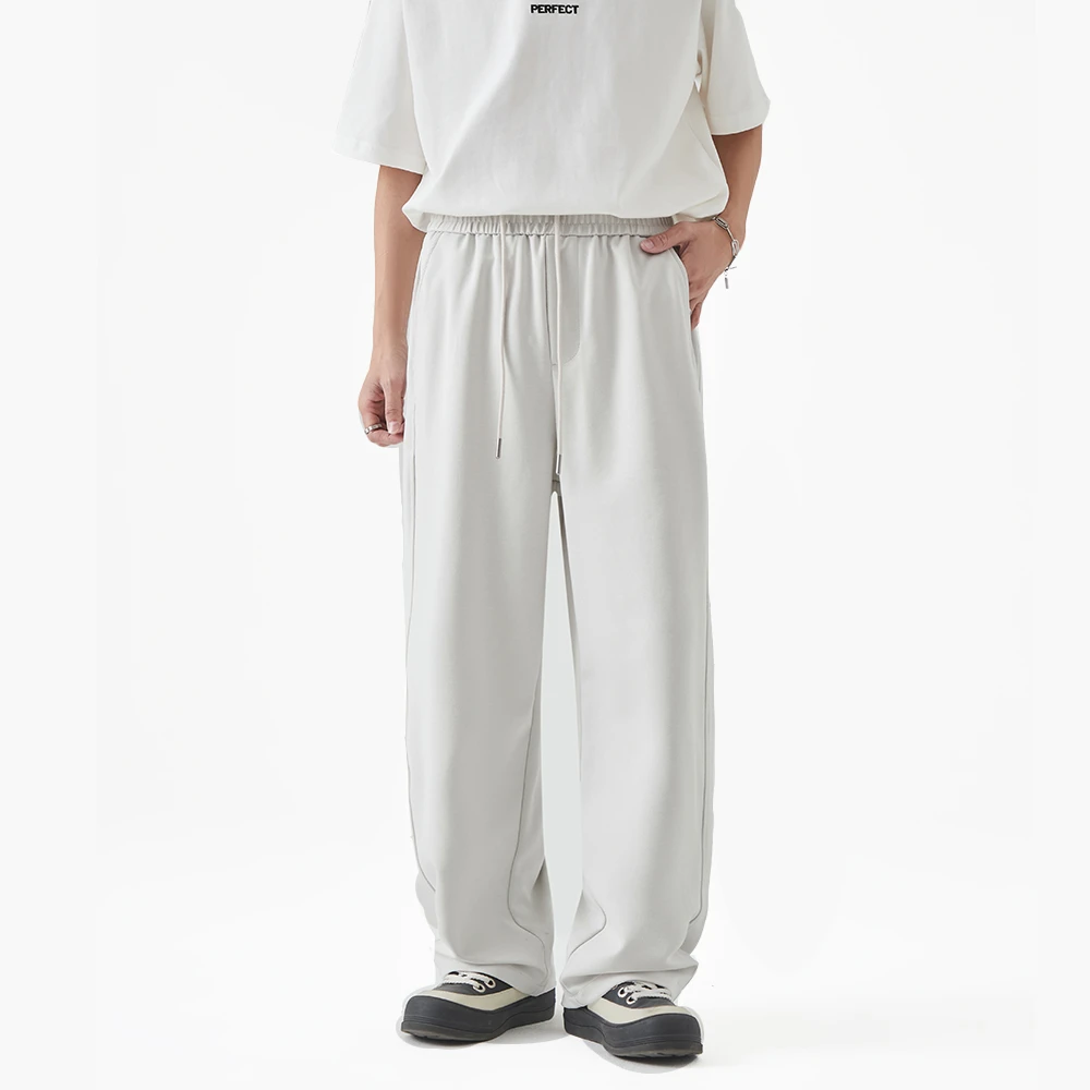 直筒休闲卫裤男士休闲裤百搭夏季阔腿薄款宽松垂感