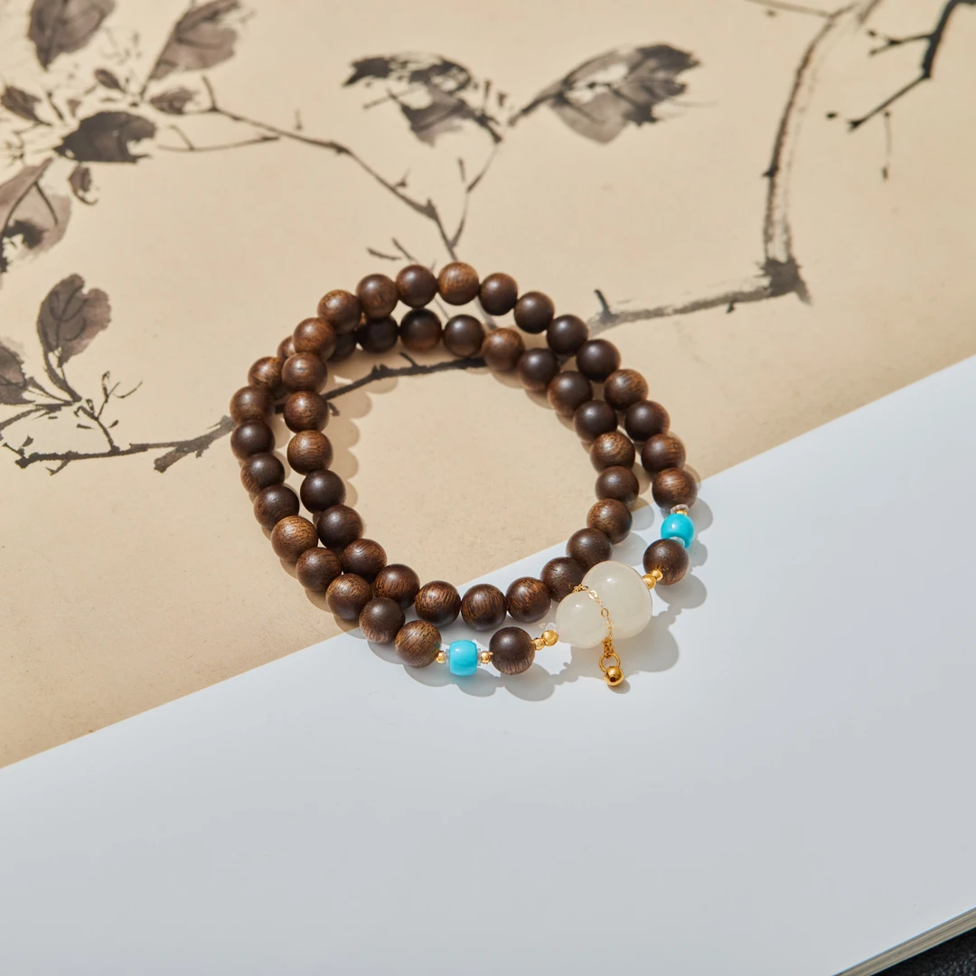 沉香【云上雅岚】予安丨18K沉香多圈多样性发一#XYGD308386-B