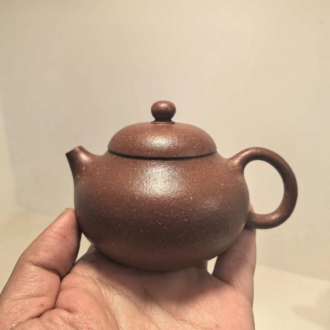 黄龙山老宕口桃花文旦壶半手工