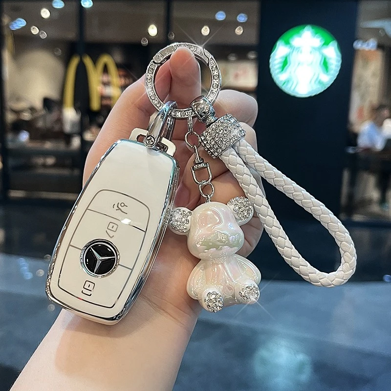 适用奔驰钥匙套E级C级A级E300L车C260L壳GLC200L包CLS/B扣S级女士