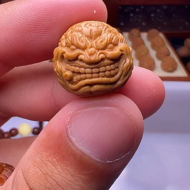 猴头核桃吊坠精工火焰纹烟鬼18