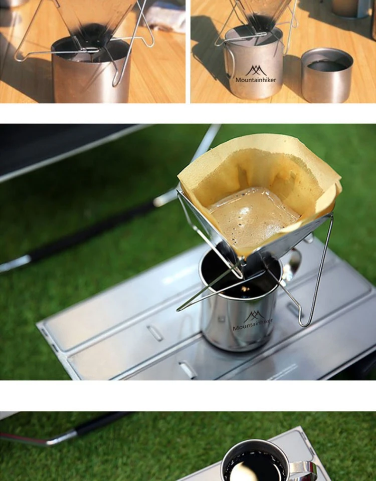 山之客咖啡滴漏｜手冲萃取｜咖啡壶漏斗户外氛围感单人BC过滤支架