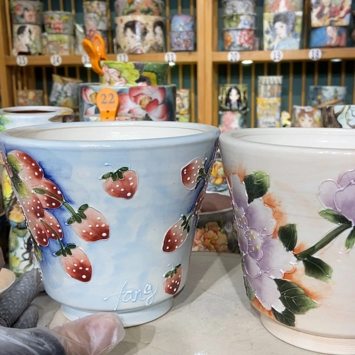 红陶景德镇艺术手绘作品