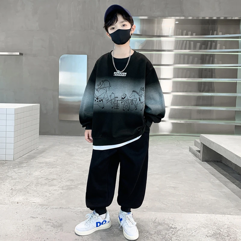 男童秋装套装2025中大痞新款帅气儿童装春秋款运动衣服时髦男孩潮