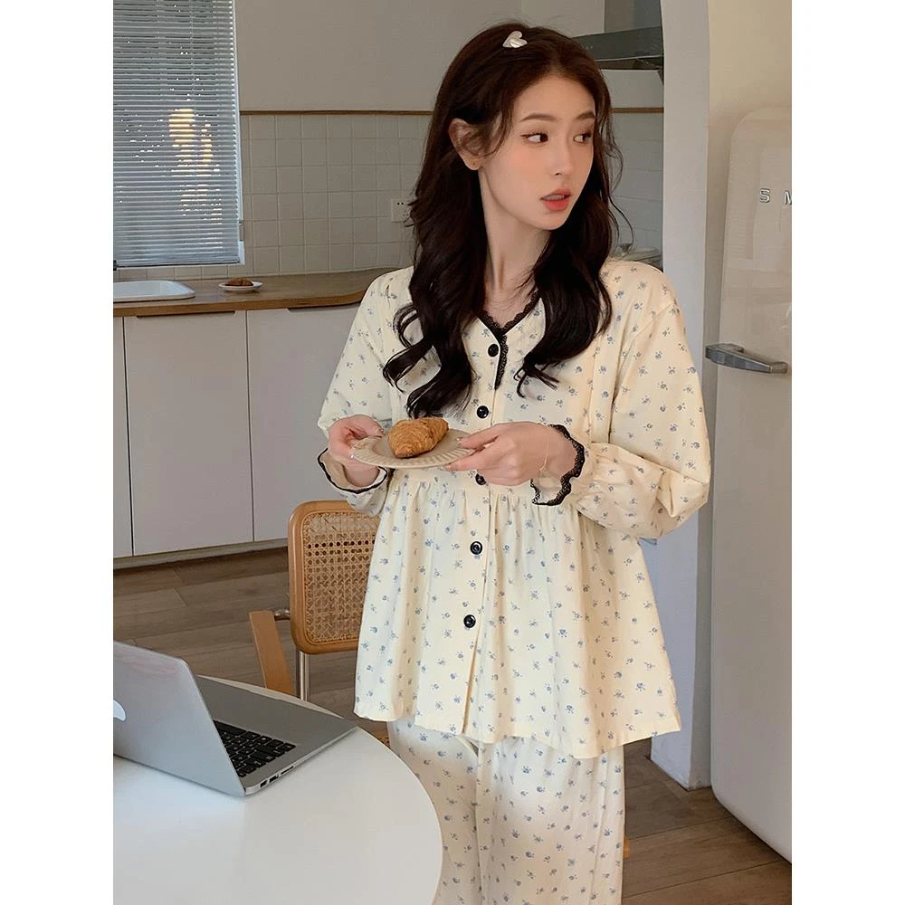 潮走冰丝产后服装夏季轻薄产后产妇护理睡衣春夏季八月产妇母乳喂