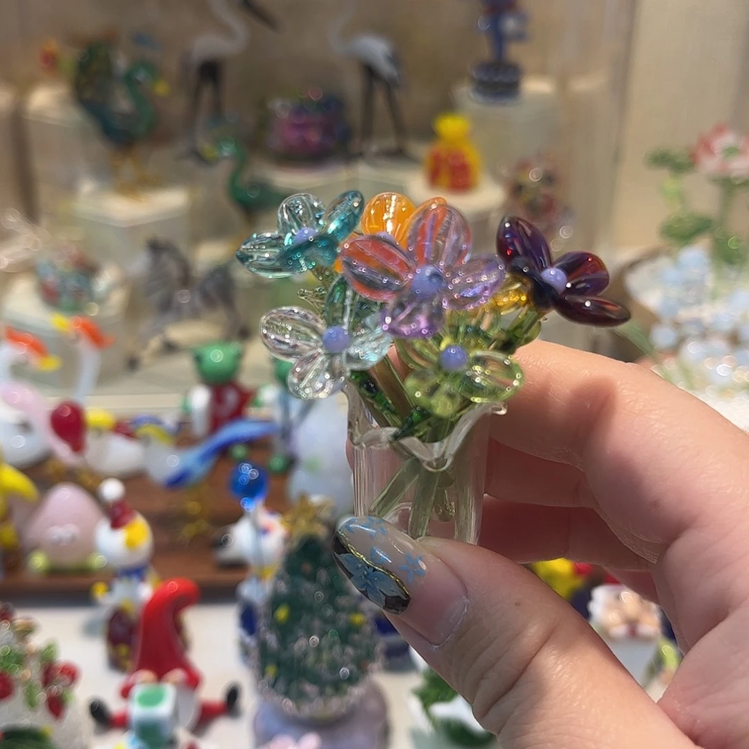 有***S手工艺品琉璃小花