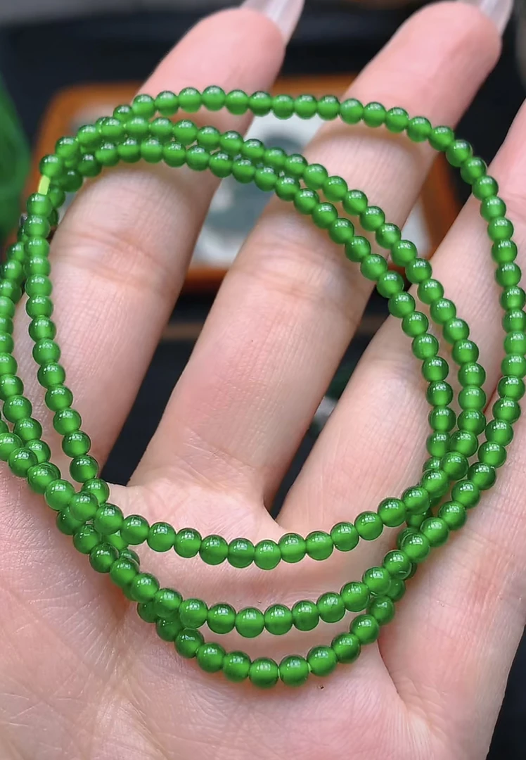 天然A货翡翠项链 卡3