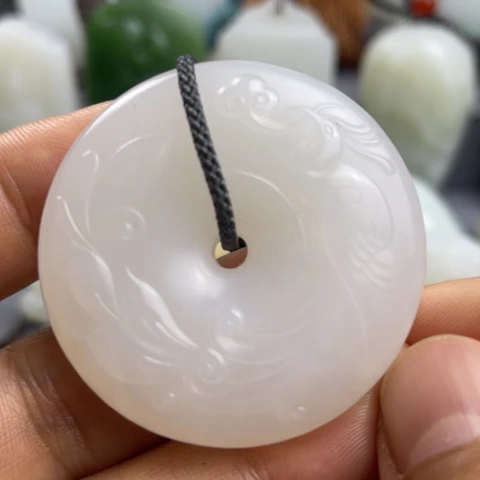 和田玉未镶嵌吊坠(不含链)