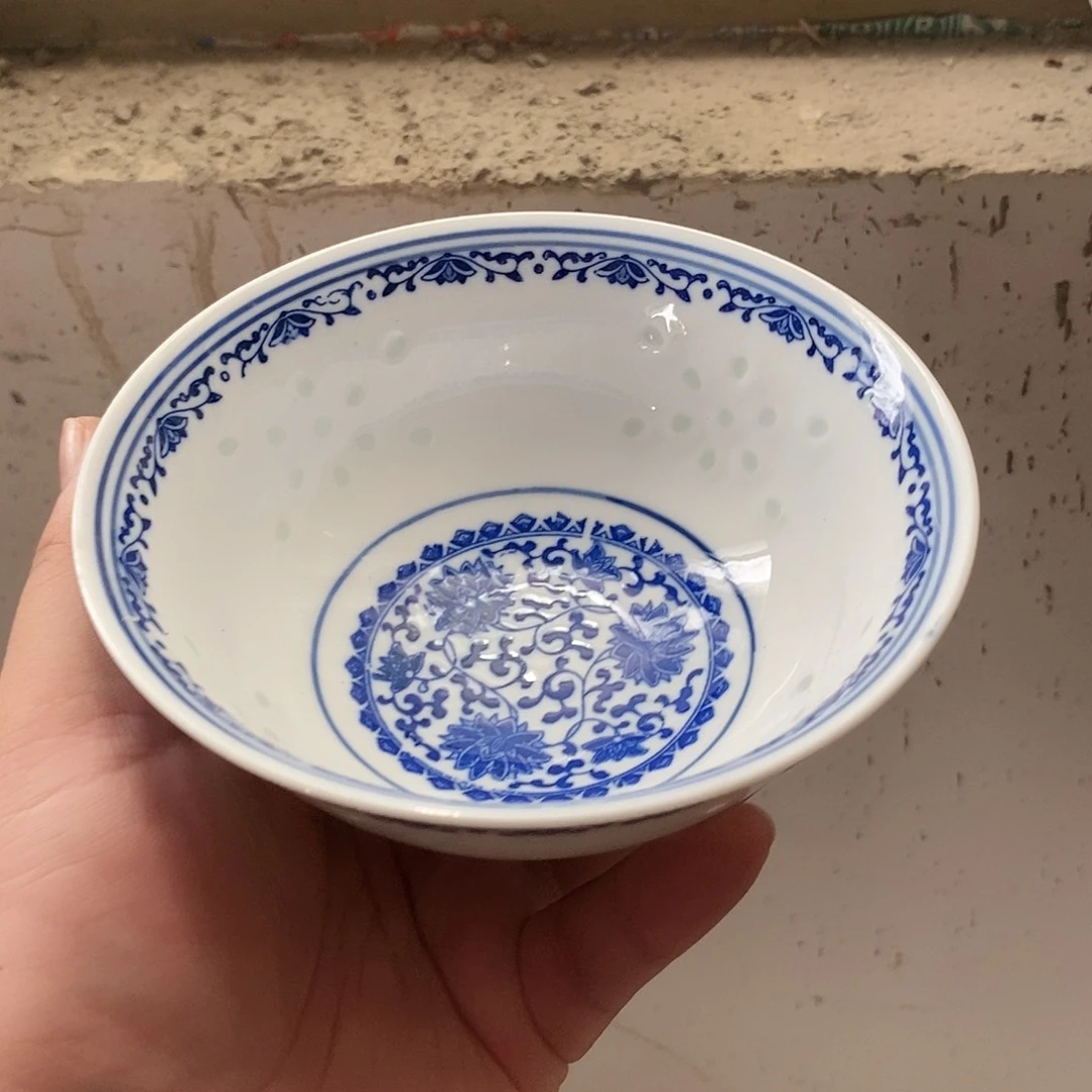 碗5寸高温玲珑瓷碗2支