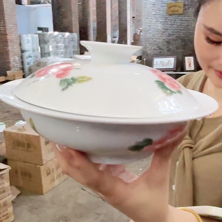 摆件景德镇高温陶瓷和合器