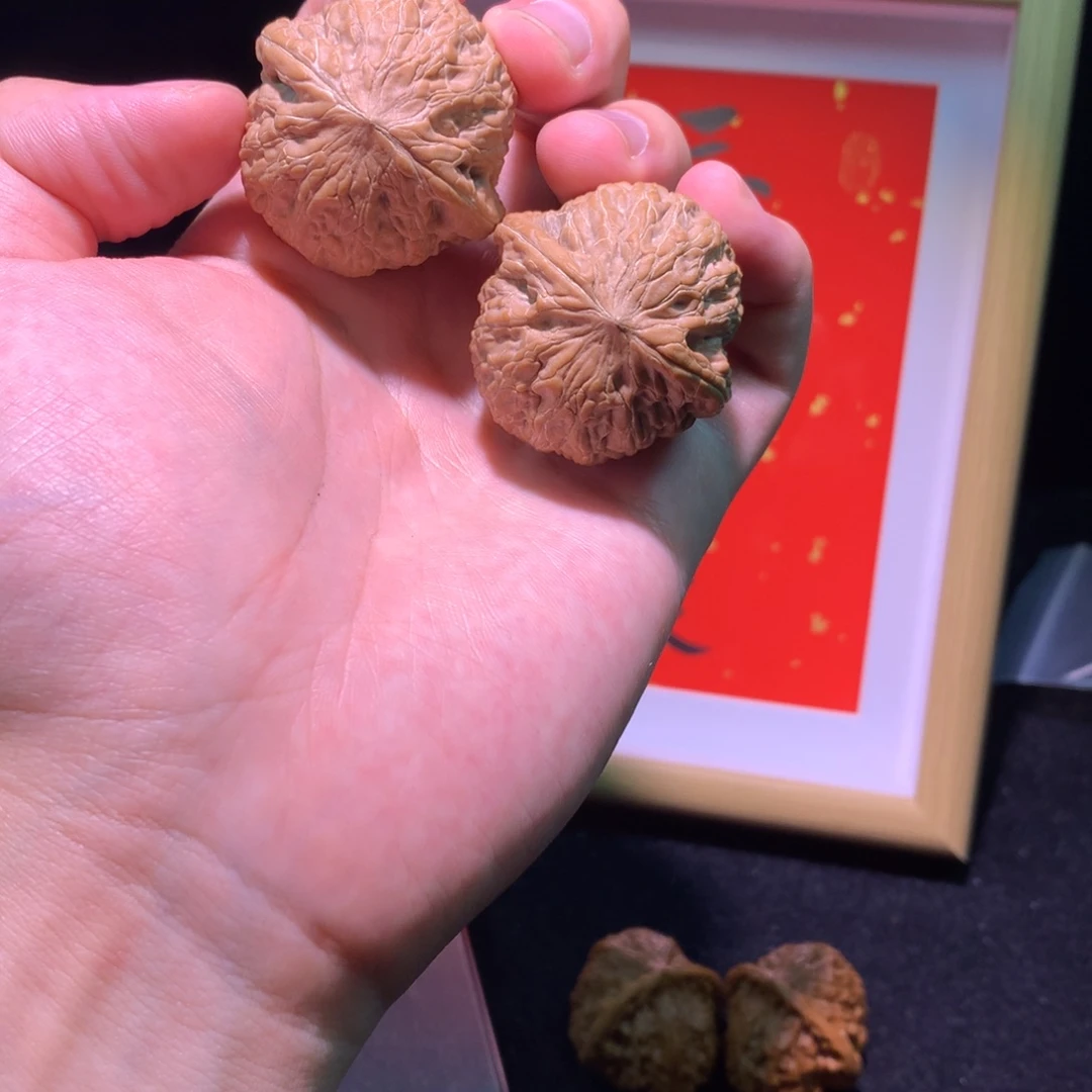 文玩核桃把件铁锤38尺白茬