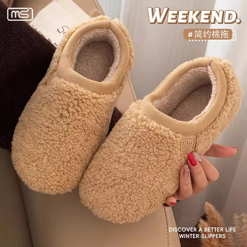 包跟棉拖鞋女2025新款秋冬季情侣室内家居家用加绒保暖毛毛绒男士